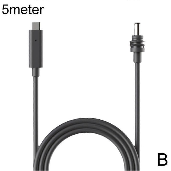 for STARLINK Mini USB-C til D C Strømkabel 100W med Lamper, Syv Fargelamper (FMY) 3m