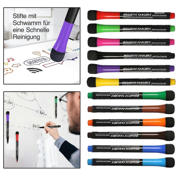 Tavlemarkører til glas, sletbare whiteboardpenne, kontorartikler
