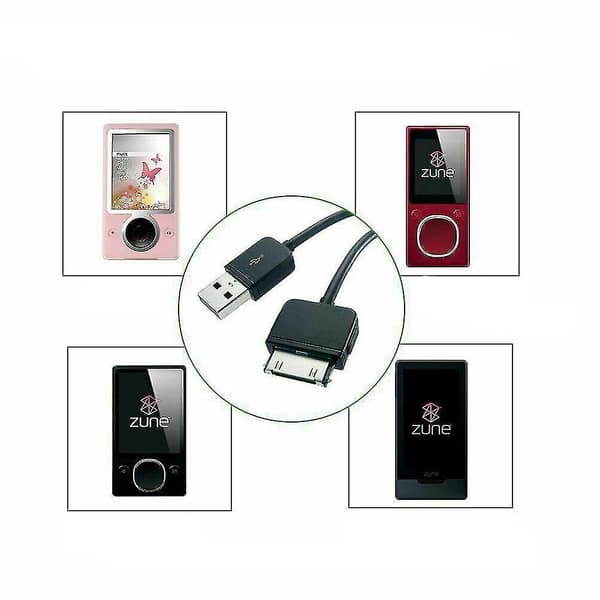 Til Microsoft Zune 8 16 30 32 64 80 120 Gb Usb Data Synkroniserings- og Ladekabel Adapter