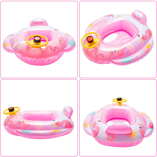 Baby Simbassäng Flytring Pool Ring Sommar Baby Pojkar Flickor Uppblåsbara Poolleksaker Cartoon Simring för Barn Toddles