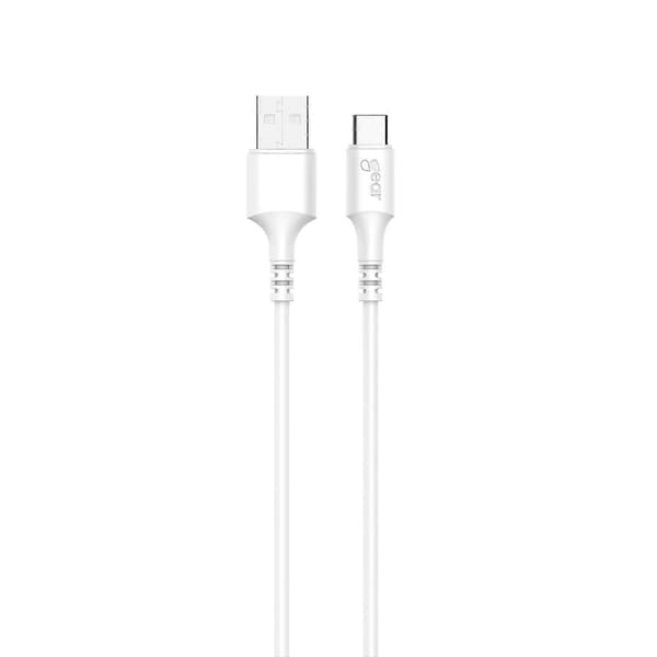 Ladekabel USB-A-USB-C 2.0 2m Hvit gen2 Rund Kabel