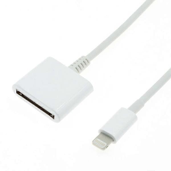 15 cm 8-pin hann til 30-pin hunn adapterkabel (Hvit)