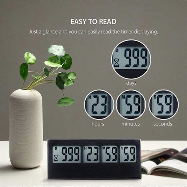 Digital Nedtelling Dager Time Meter 999 Dager Nedtelling