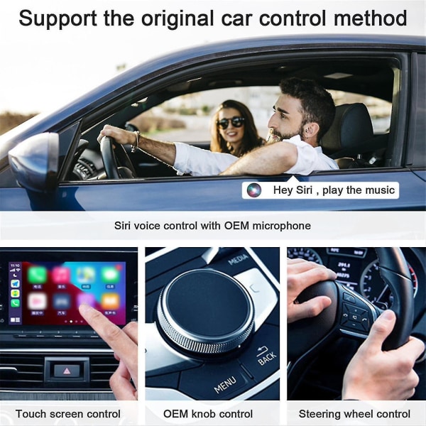 Langaton Carplay-sovitin, tn Vtec Carplay aktivaattorisovitin iPhonelle 2017-2022 automallille