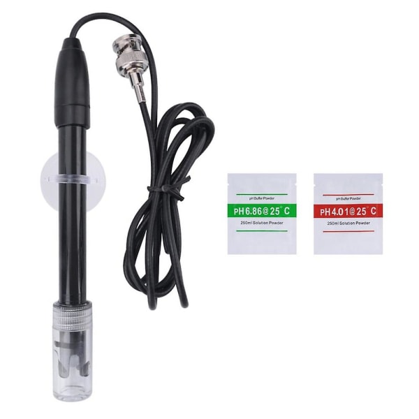 Ph Erstatningsprobe Akvarium Hydroponisk Laboratorieelektrode Ph Meter Potentialtest Bnc Q9 Connect black