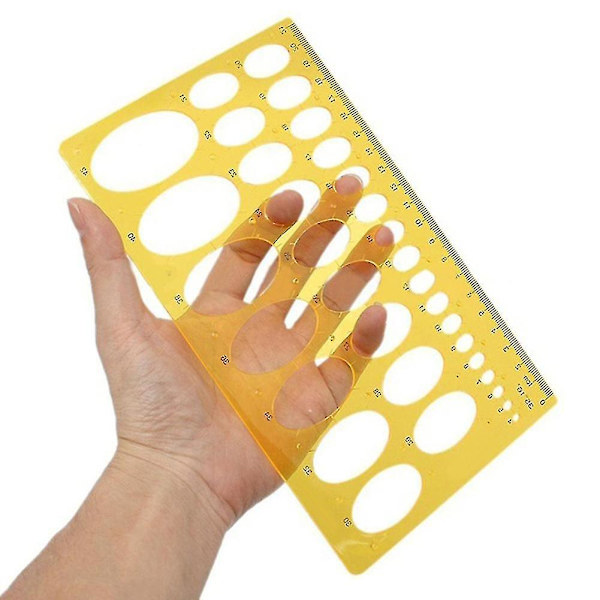 21cm/25cm Ellipsin piirustuskaava, mekaaninen viivain, soikea pyöreä malli 21 cm