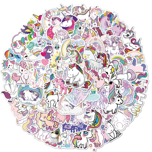 Unicorn Stickers - 50 stykker Unicorn Stickers