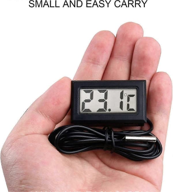 Digital LCD Termometer Temperaturmåler Probe Sensorområde -50 Celsius C til +110 Celsius C
