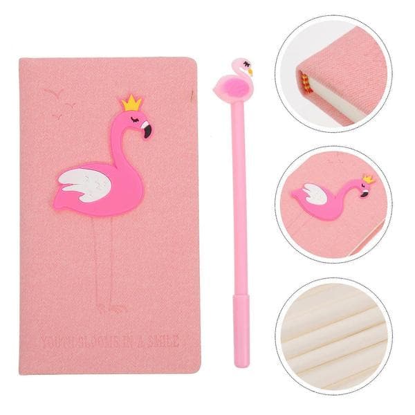 Flamingo notatbok for forretningsbruk 1 sett