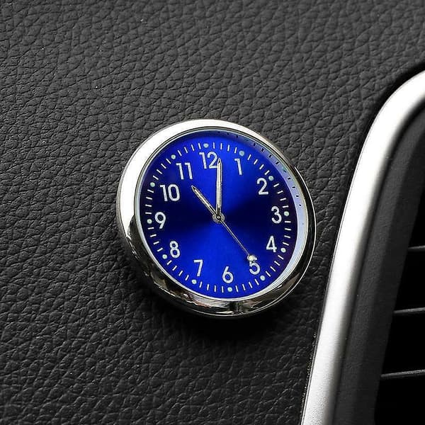 Bilklocka Bilklocka Luminous Mini Bilar Intern Stick-On Digital Klocka Mekanik Quartz Cloc blue