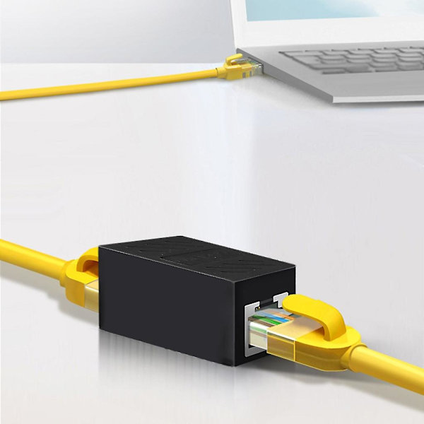 Rj45 Lan-kontakt Adapter Koppling Lan-förlängning Skärmade Anslutningar Bredband