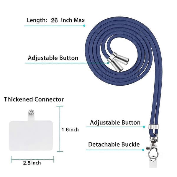 Marmor IMD Etui med Lanyard til Motorola Moto E13 Blue