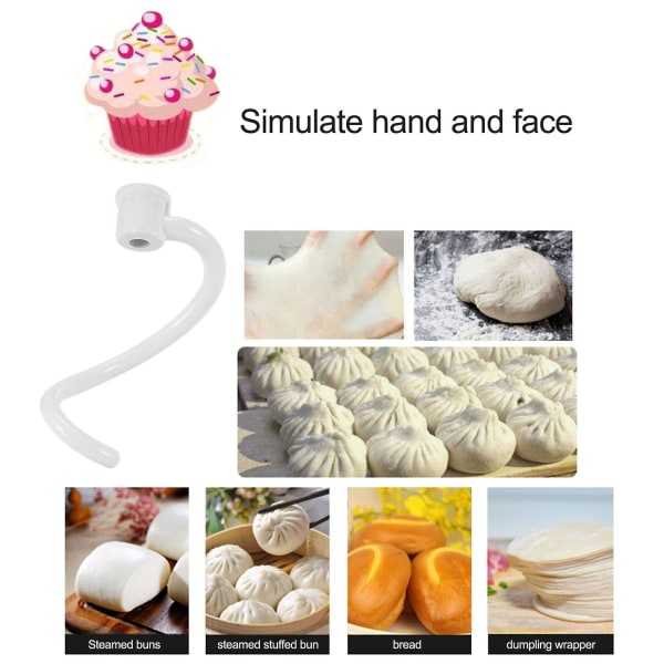 Spiral Dej Krog Tilbehør Til Kitchen Aid Mixer - Belagt Dej Krog Til K5ss K5a Ksm5 Ks55 Pro