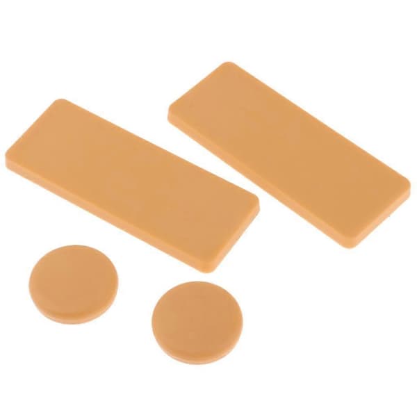 Slitstark Longboard POB Fingers Palm Slide Pucks Set för Downhill 4Pcs Yellow Rectangle