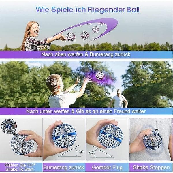 Hover Flyvende Bold, Magisk Spinner Bold RGB Lys Flyvende Bold