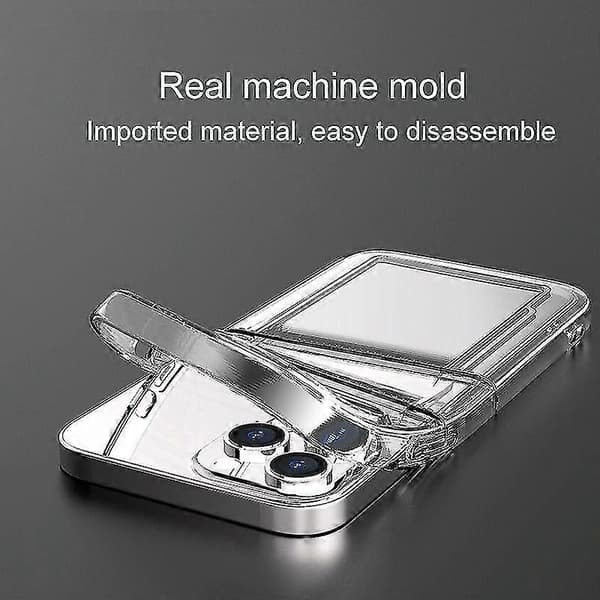 För Iphone 13 Pro Dubbelkort TPU Telefonfodral (transparent)