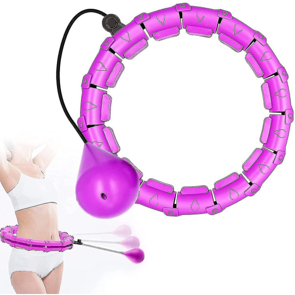 Fitness Smart Purple Hula Hoop 24 Knots Detachable Hoops Lose Weight Sports 1pc