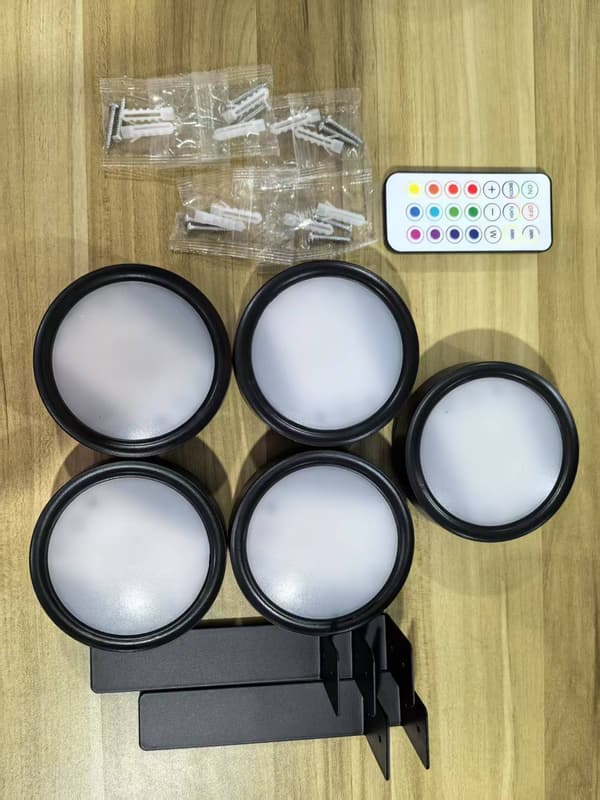 5 stk. Chiclify Billedlamper, Topveden Lamper til Billeder på Væg, Magnetisk-sort