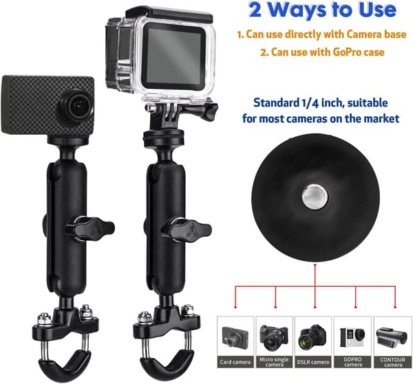 GoPro Camera Bicycle/Motorcycle Mount, Universal 360 Degree Session