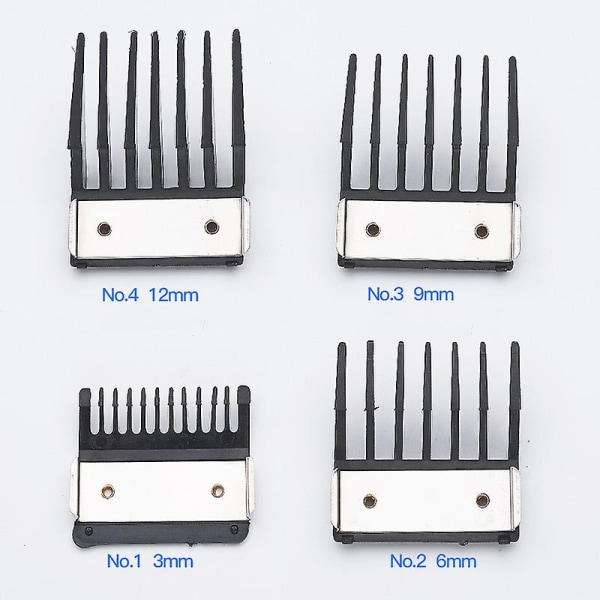 4 Liitekamman Sarja Wahl Leikkurille Metallisella Leikkurilla 3mm 6mm 9mm 12mm