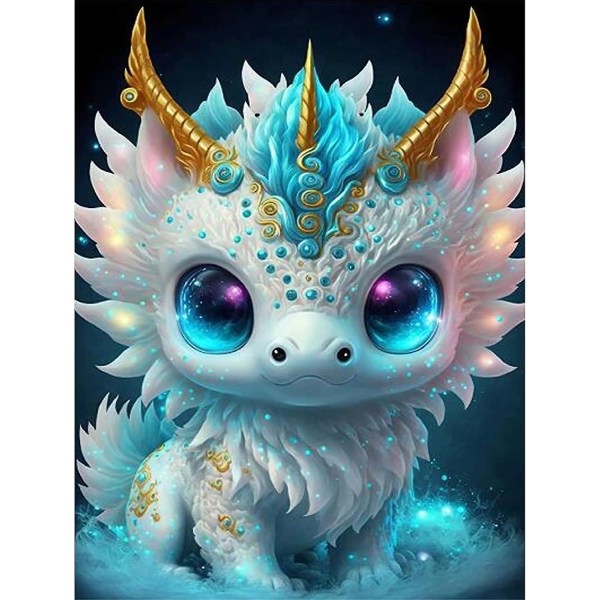 5d Dragon Diamond Painting, Diy Cartoon Embroidery Diamond Painting Full Kit,diy Zodiac Diamond Painting Craft Rhinestone Cross Stitch Painting For Ad