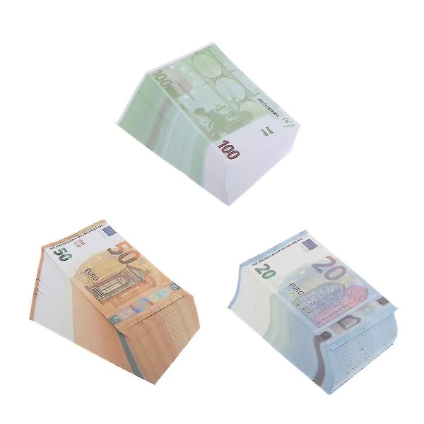 Prop Money 2023, ensiluokkainen peliraha, 300 kappaleen pakkaus, kopio 100/50/20 euroa