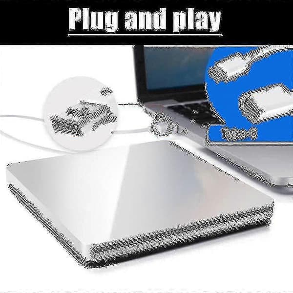 Apple Pro Air Mac PC Laptop Macbook USB Ekstern Spalte CD/DVD-stasjon Brenner