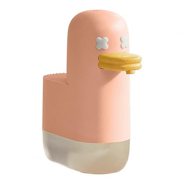 Automatisk sæbedispenser, USB genopladelig, skumsæbedispenser, berøringsfri sensor, børnevaskemaskine Pink