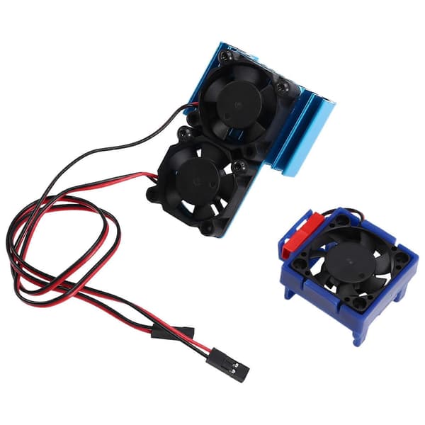 VXL-3s ESC køleventilator og motor dobbelt ventilatorsæt kompatibelt med Slash Stampede Blue
