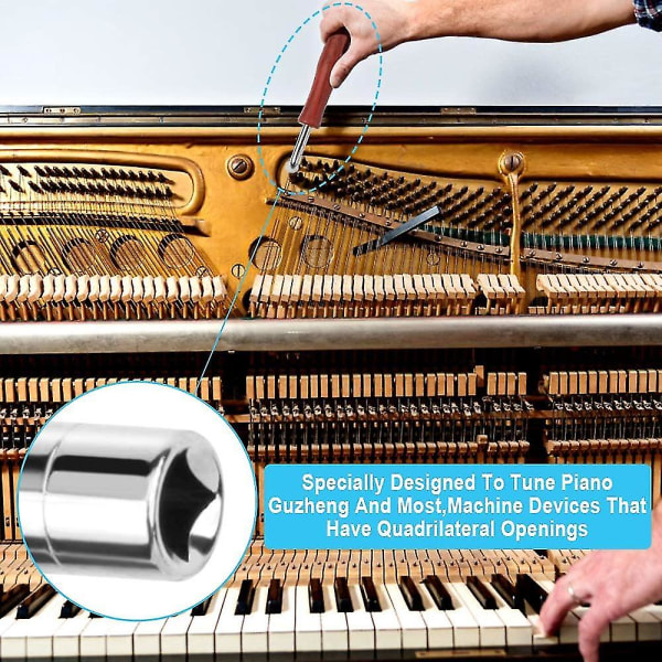 2023 - 3 kpl viritysnäppäin L muotoinen viritysvasara pianon viritystyökalulle ammattimaiset viritysnäppäimet