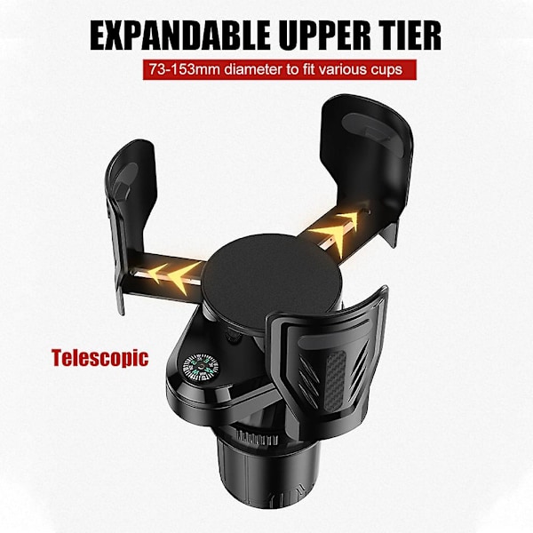 Ny 2 i 1 Multifunktionell Justerbar Bilkoppshållare Expander Kopphållare För En Bil Kopphållare Adapter Organizer Kit| |