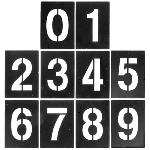 1 Setti Numerosapluunoita 0-9 Osoitenumerosapluuna Numeromallit Maalaamiseen Puulle