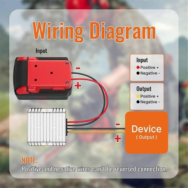 Nedtransformator 18V till 12V för Milwaukee M18 Batteriadapter DC 12V 20A 240W Nedtransformator Red