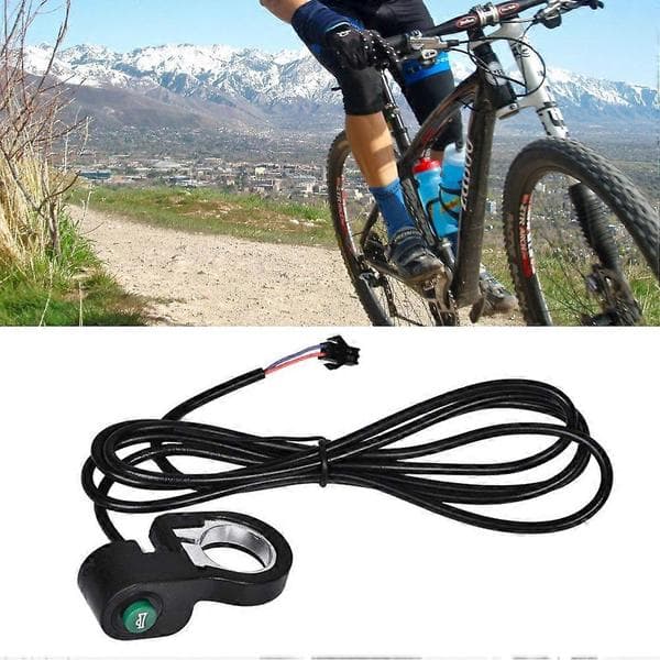 Motorcykel Styr Hornkontakt Knap til El-cykel Universal Brug Sort