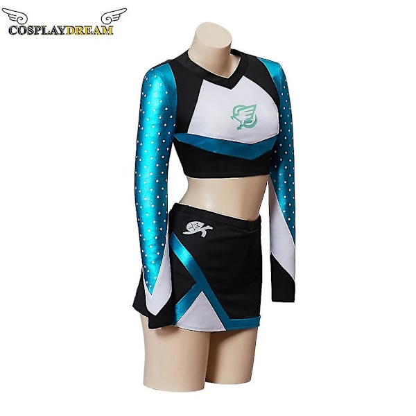 2023-euphoria Cheerleader-asu Maddy-asu pitkähihainen lyhyt toppi ja minimekkosetti lukion naisten cheerleading-asu I XS
