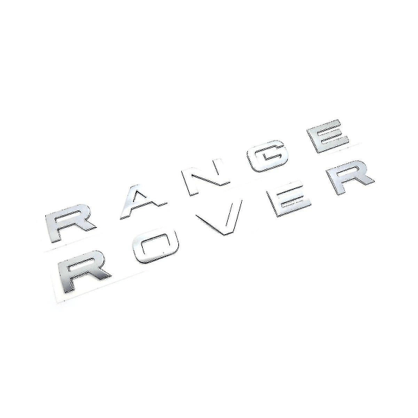 Range Rover Matt Silver Bokstäver Emblem Fram eller Bak För Vogue Sport Evoque