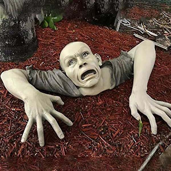 Kreativ Zombie Horror Terror Livagtig Skulptur Have Resin Sjov Zombie