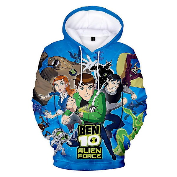 Ben 10 Ultimate Omnitrix Cosplay Hoodie 3D-tryckt Huvtröja med Huva Herr Dam Casual Streetwear Zip Up Jacka Kappa 1 kids 140