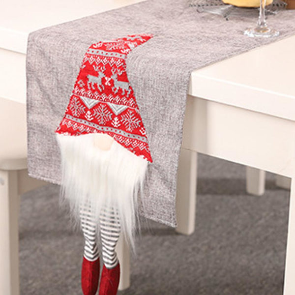 Table Runner Merry Christmas Kommode Tørklæde Bordpynt til hverdagsbrug, til middagsselskaber og begivenheder, jul grey