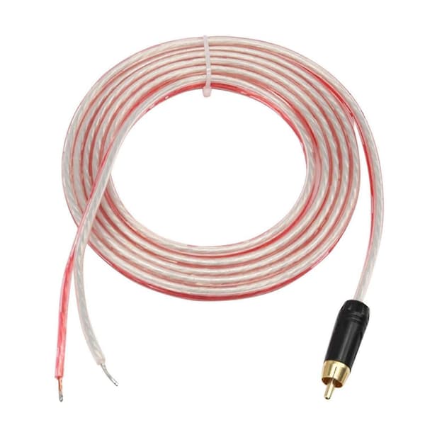 Erstatningsreparasjon Høyttalerledning Kabel 1,5m Med RCA-plugg Til Avisolerte Ender