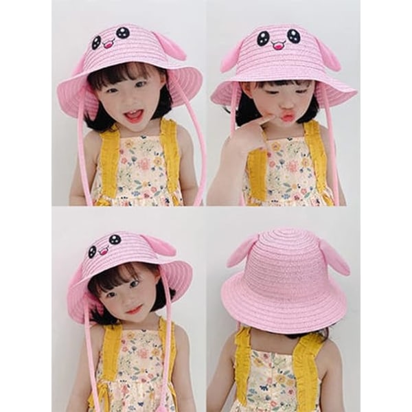 Sun Hat Funny Bucket Hat Wide Brim Summer Sun Protection Hat Children Foldable Beach Cap Cute Fisherman Hat UPF 50 Outdoor Sunblock