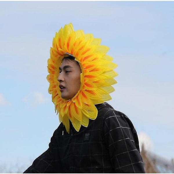 Auringonkukka-päähine, Funny Performance Prop -hatunsuoja Soveltuu tanssijuhliin 45cm