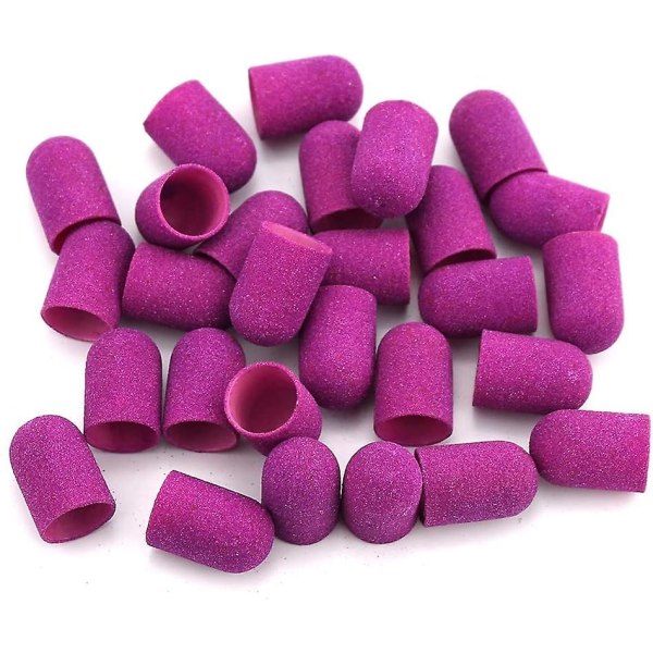 Purppuranpunaiset muoviset nail art - 20 kpl, 16x25 mm, manikyyri pedikyyrijyrsintätarvikkeille