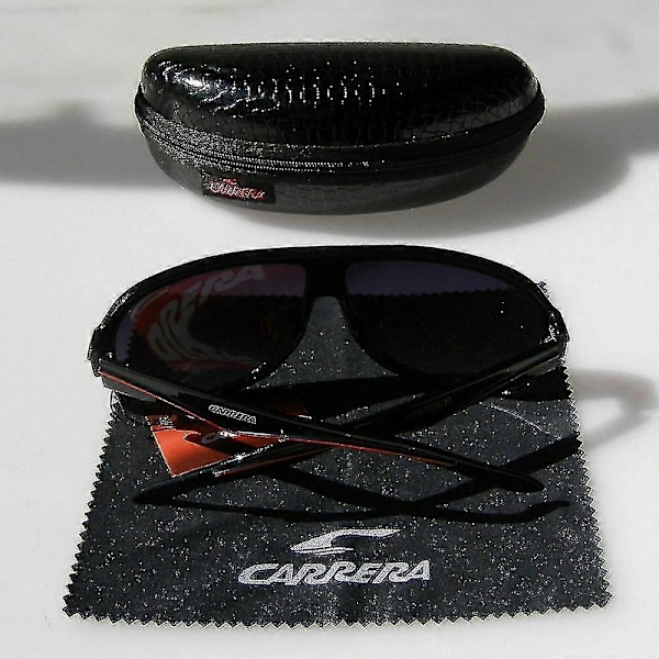 \"Solglasögon för män Mode Carrera Ruthenium Pilot Gradient Lins Glasögon+box\" Red Black
