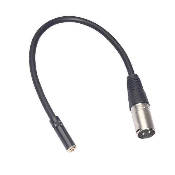 4x Kestävä XLR-sovitin Audio Sinkkiseosadapteri Musta 30cm