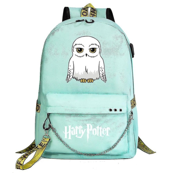 Harry Potter Ryggsäck för tonåringar - Moderiktig skolväska för pojkar och flickor - Tecknad design med gott om kapacitet för resor - Studenters Casual Mochilas