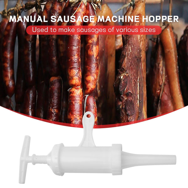 Manuaalinen makkarakoneen lihatäytteen täyttö Käsikäyttöiset salamikeittimen suppilokäsityökalut (makkaratavarat