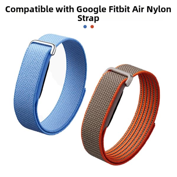 Urrem til Google Fitbit Air, vævet nylonudskiftningsrem Deep Pink