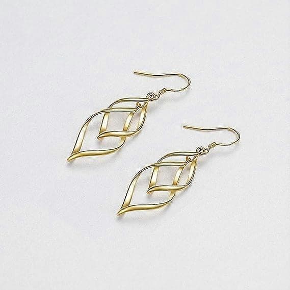 Gullbelagte Dangle Øredobber Klassiske Infinity Øredobber For Kvinner Jenter (Gull)