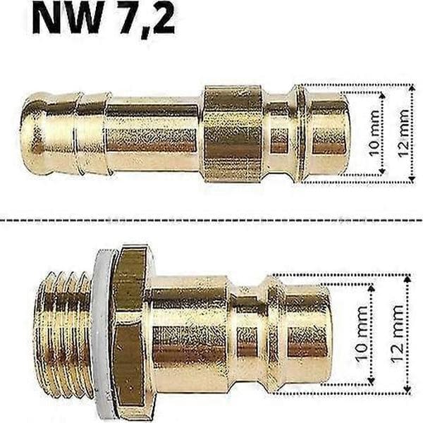 Trykkluft hurtigkobling, stengeventil med 3/8\" push-in-kobling